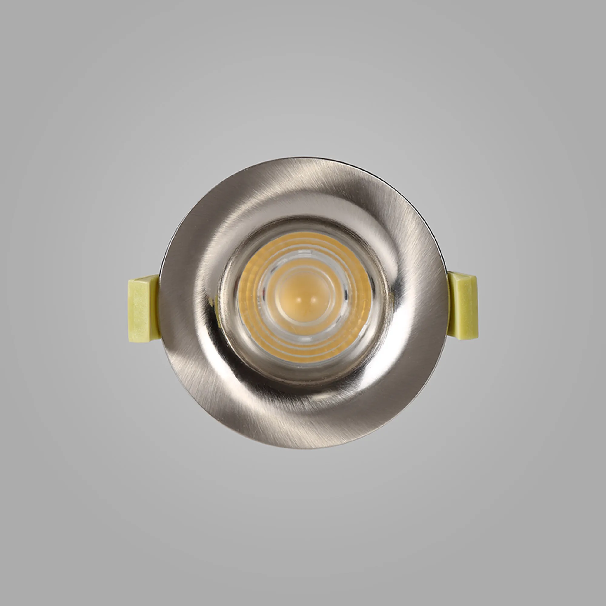 Bruve 12 Tridonic powered 12W 3000K 1200lm 36° LED Engine,300mA , CRI>90 LED Engine Satin Nickel Fixed Round Recessed Downlight, Inner Glass cover, IP65 DM202495  Dlux Bruve 12 IP65